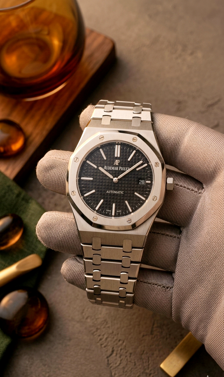 Audemars Piguet Royal Oak Selfwinding in Stainless Steel with "Grande Tapisserie" Dial