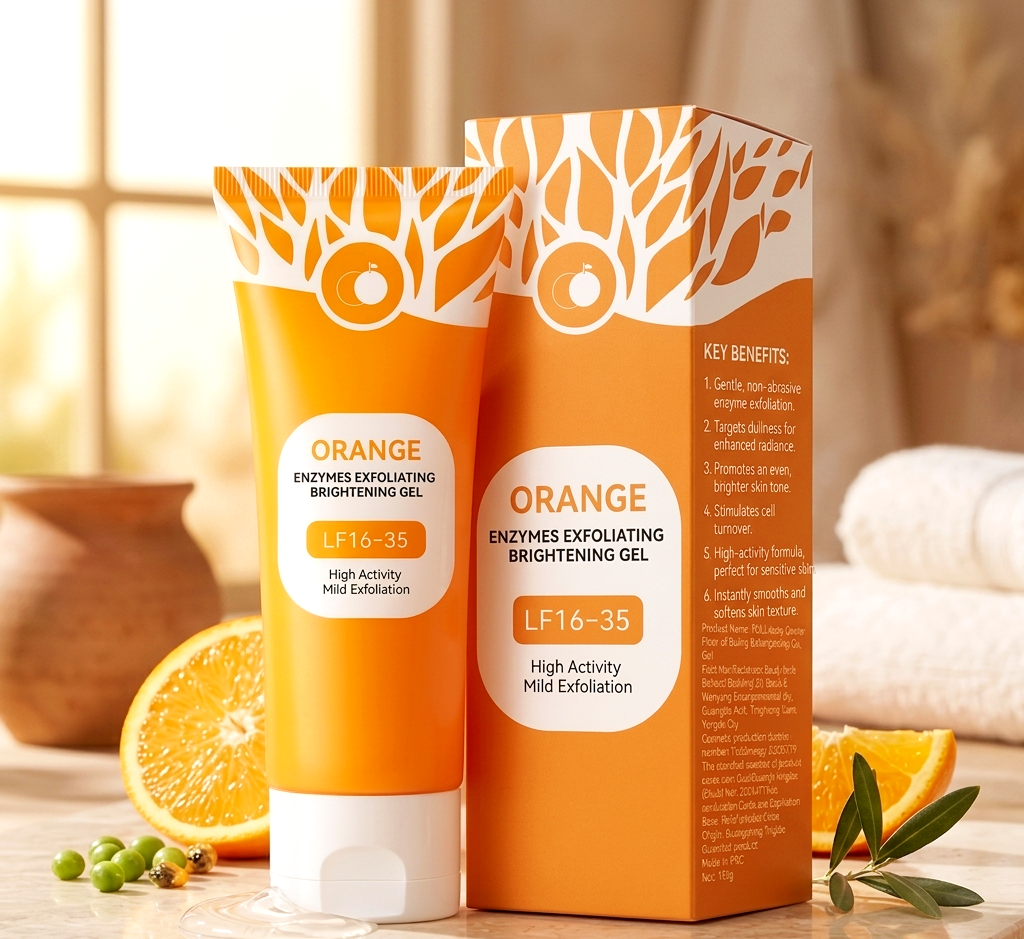 Orange Brightening Exfoliating Gel - Facial Peeling & Whitening Face Scrub with Orange Extract 100g