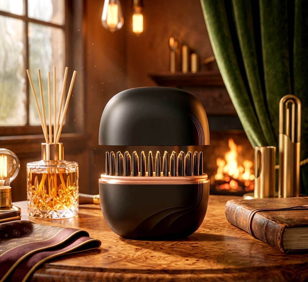 Mini Wireless Hair & Beard Straightening Comb - Portable Straightener Damage-Free Heat Tech - Travel-Sized - Unisex