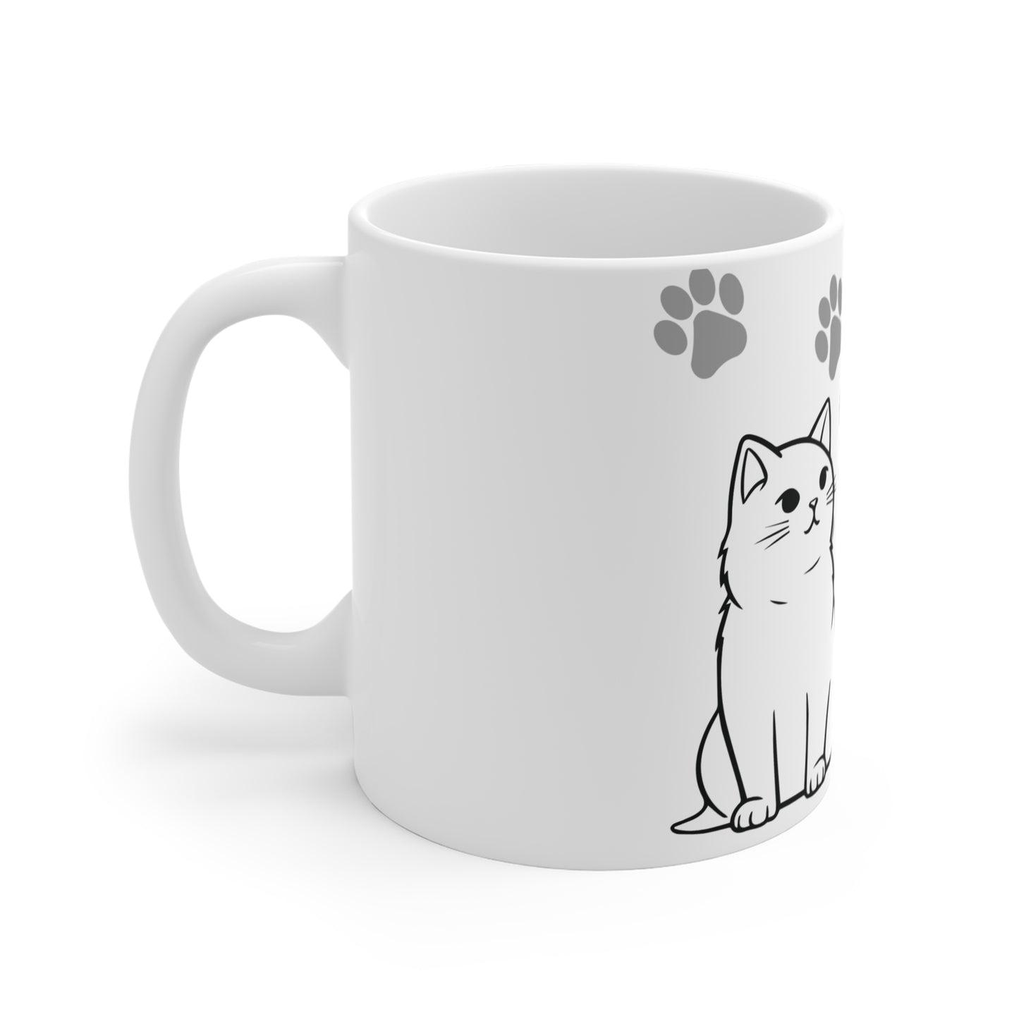 Alif Atelier - Cute Ceramic Mug - 11oz - Cute cat Coffee Mug - For gifts - Tea Mug