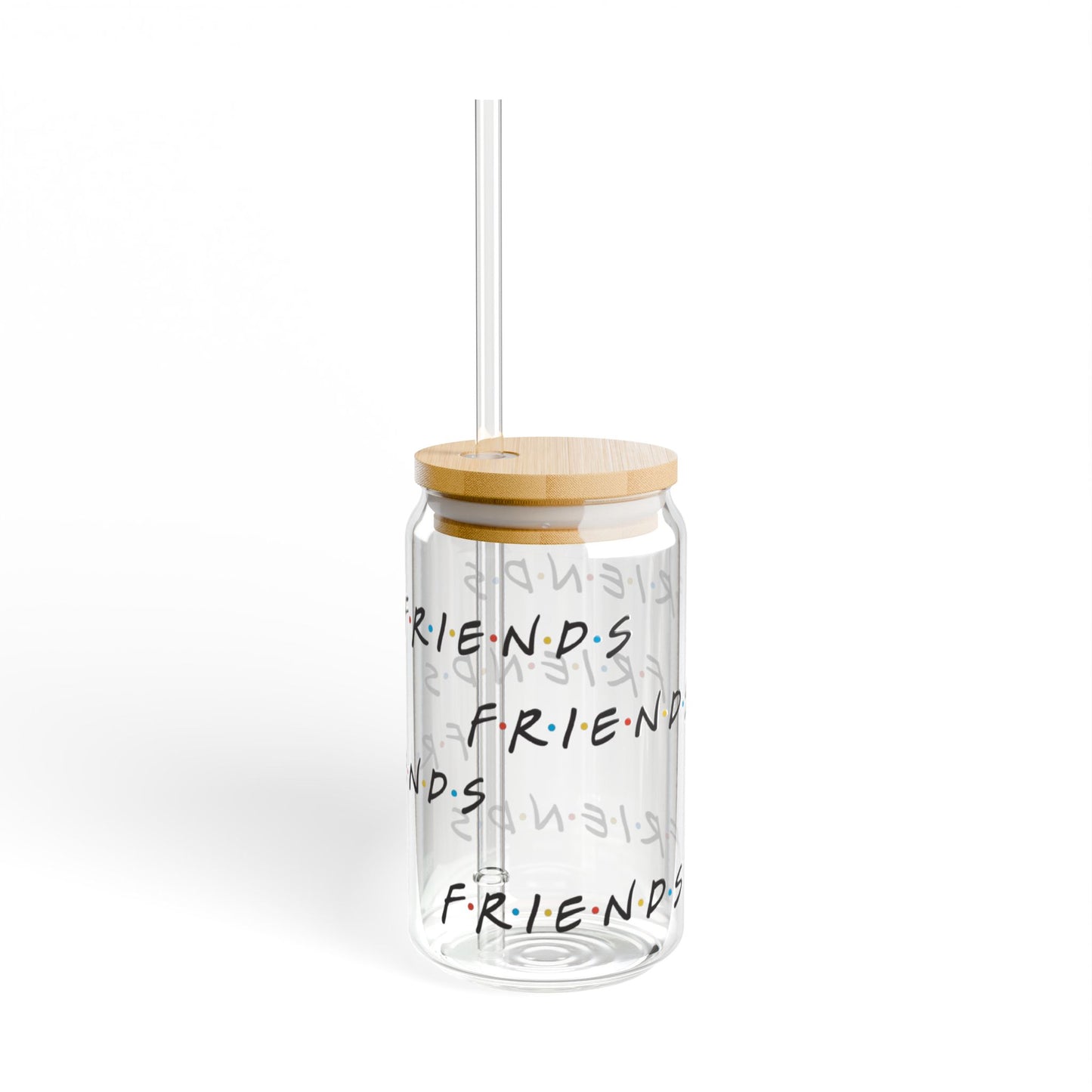 Alif Atelier Friends Sipper Glass, 16 Oz - Elegant -Durable - Eco-Friendly - Reusable - Friends Tumbler Glass