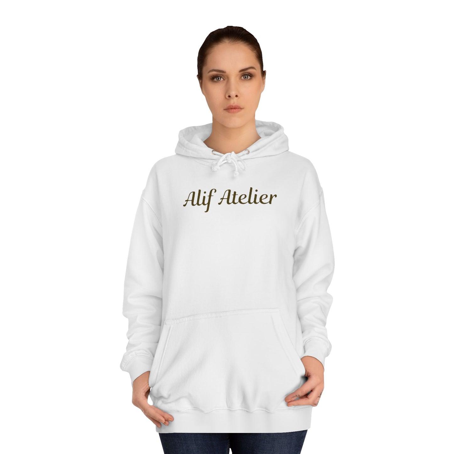 Alif Atelier - Unisex College Hoodie -  Men - Women -Soft Comfortable Simple Classic Hoodie -