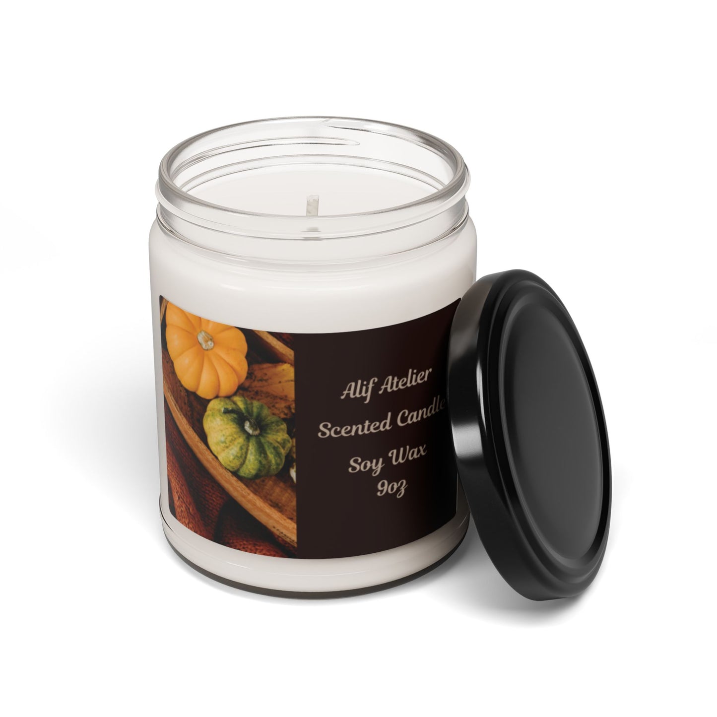 Alif Atelier Scented Soy Candle, 9oz - Daily Home Essential - Multiple Flavours - Vanilla - Cinnamon - Christmas - Home Decor