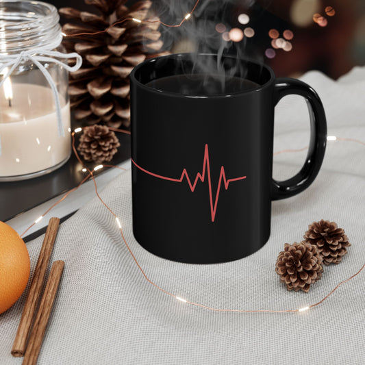 Alif Atelier - Black Mug - 11 0z - 15 Oz - Cute Tea -Coffee Mug - Everyday Casual Mug For Work - Home - Office School - Gifts - Holidays