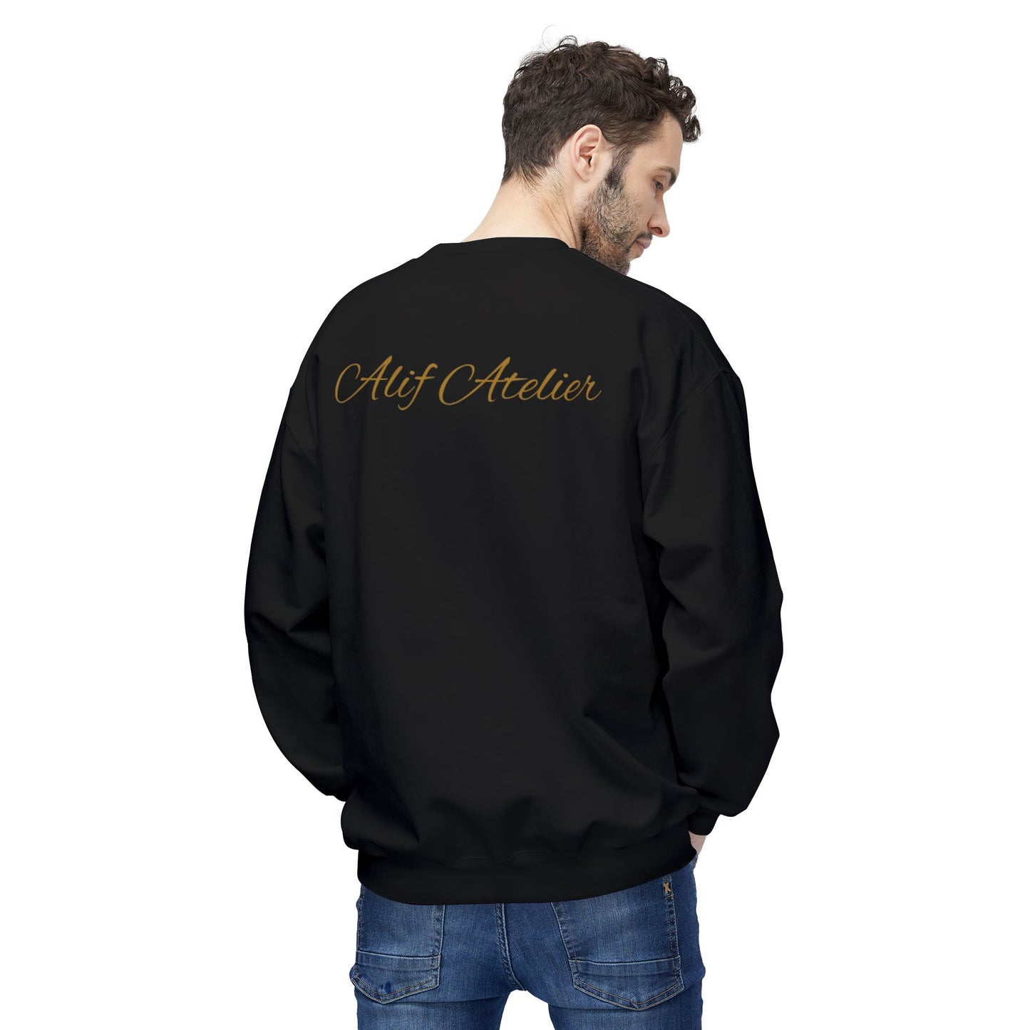 Alif Atelier Unisex - CrewNeck Sweatshirt - Soft Cotton Simple Elegant Tee - For Men - Women  - Breathable Soft T- shirt