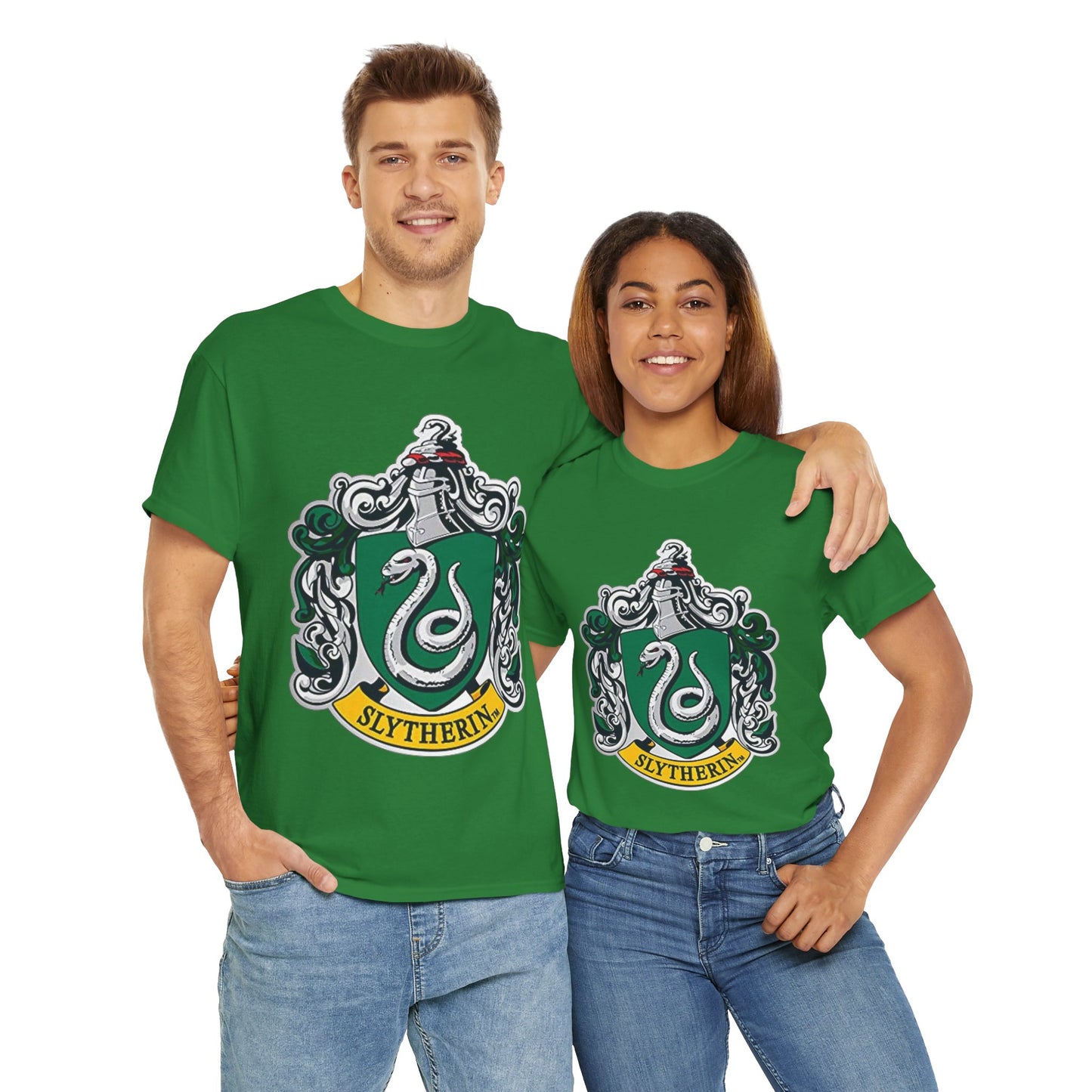 Alif Atelier X Harry Potter - Unisex Heavy Cotton Tee - Cute Simple Elegant Harry Potter Slytherin T-Shirt for Men Women - Gift - Holidays - Movies