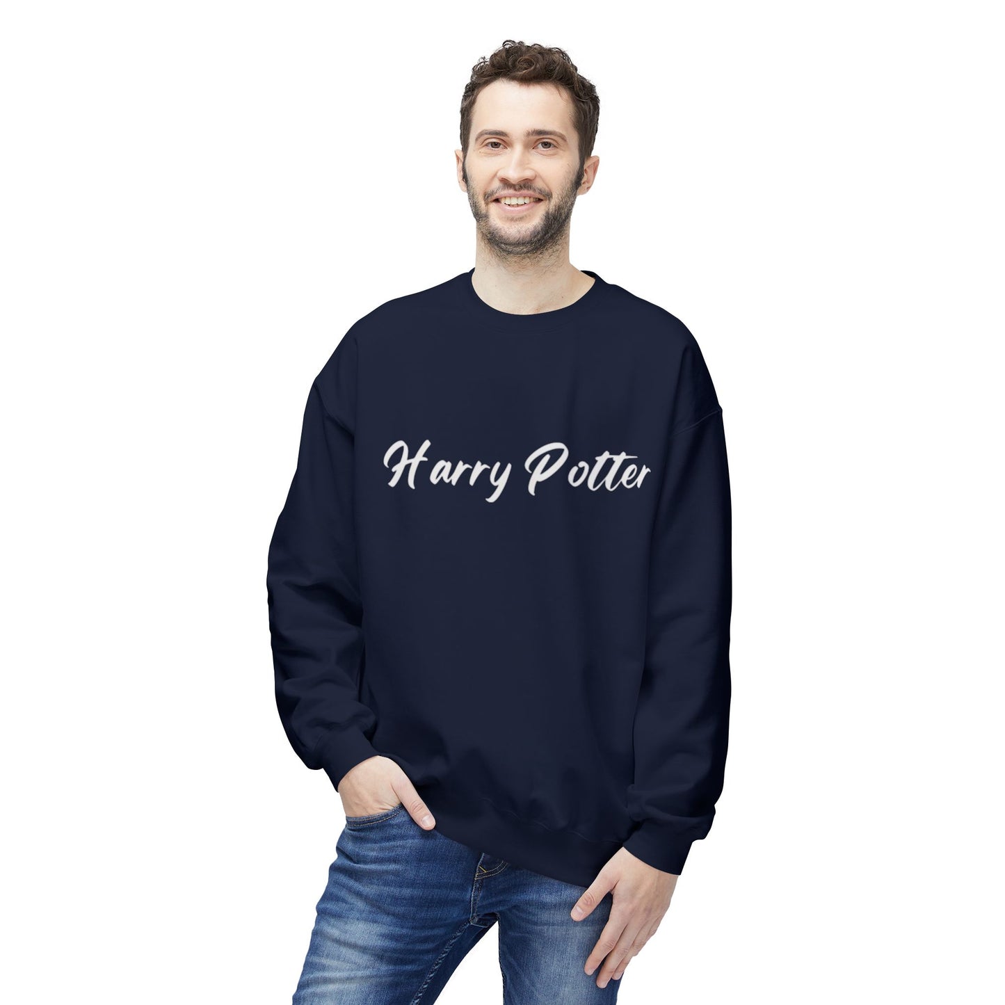 Alif Atelier X Harry Potter - Unisex Mid- Weight Soft -Stylish - Fleece Crew- Neck Sweatshirt  - Men - Women Stylish Crew-Neck Harry Potter