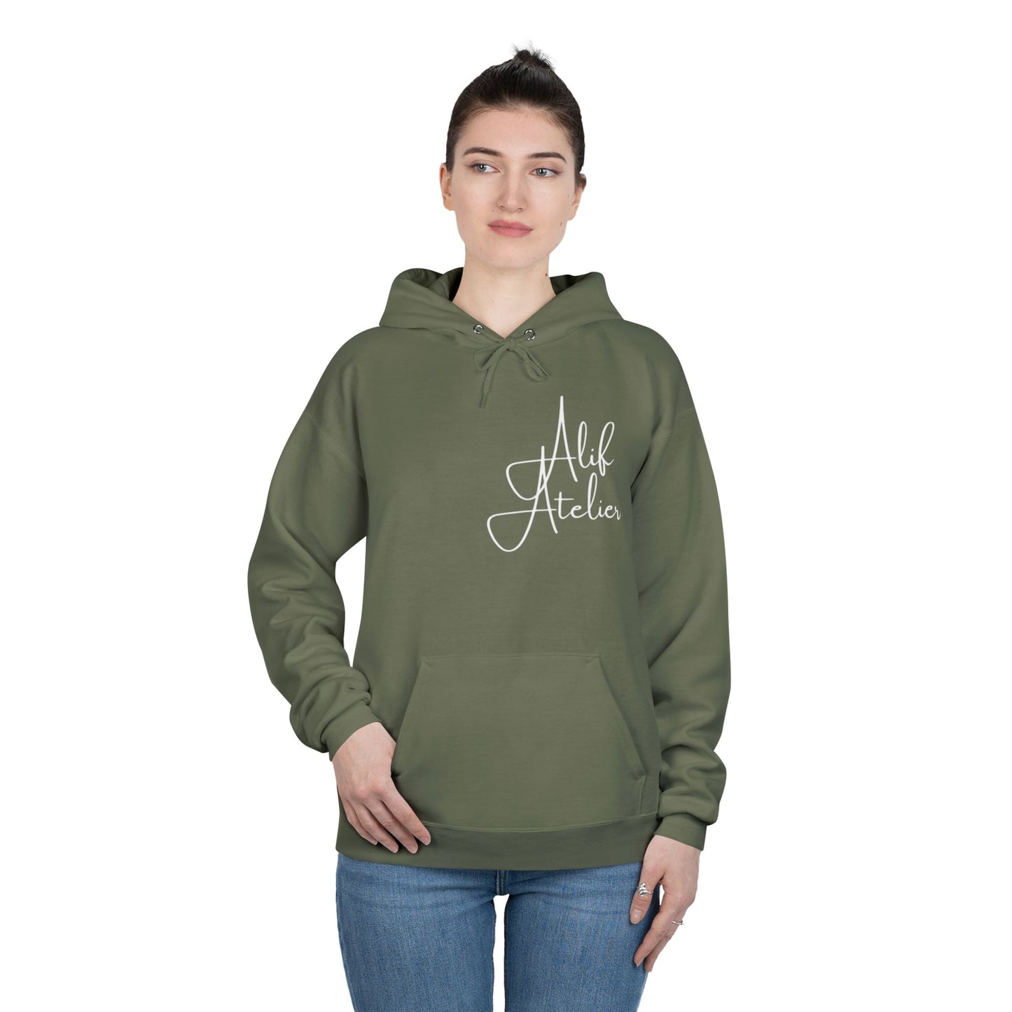 Alif Atelier - Comfort - Blend - Women -  Eco-Smart® Pullover Hoodie Sweatshirt - Cute Elegant Simple Hoodie Sweatshirt - Casual Women Wear