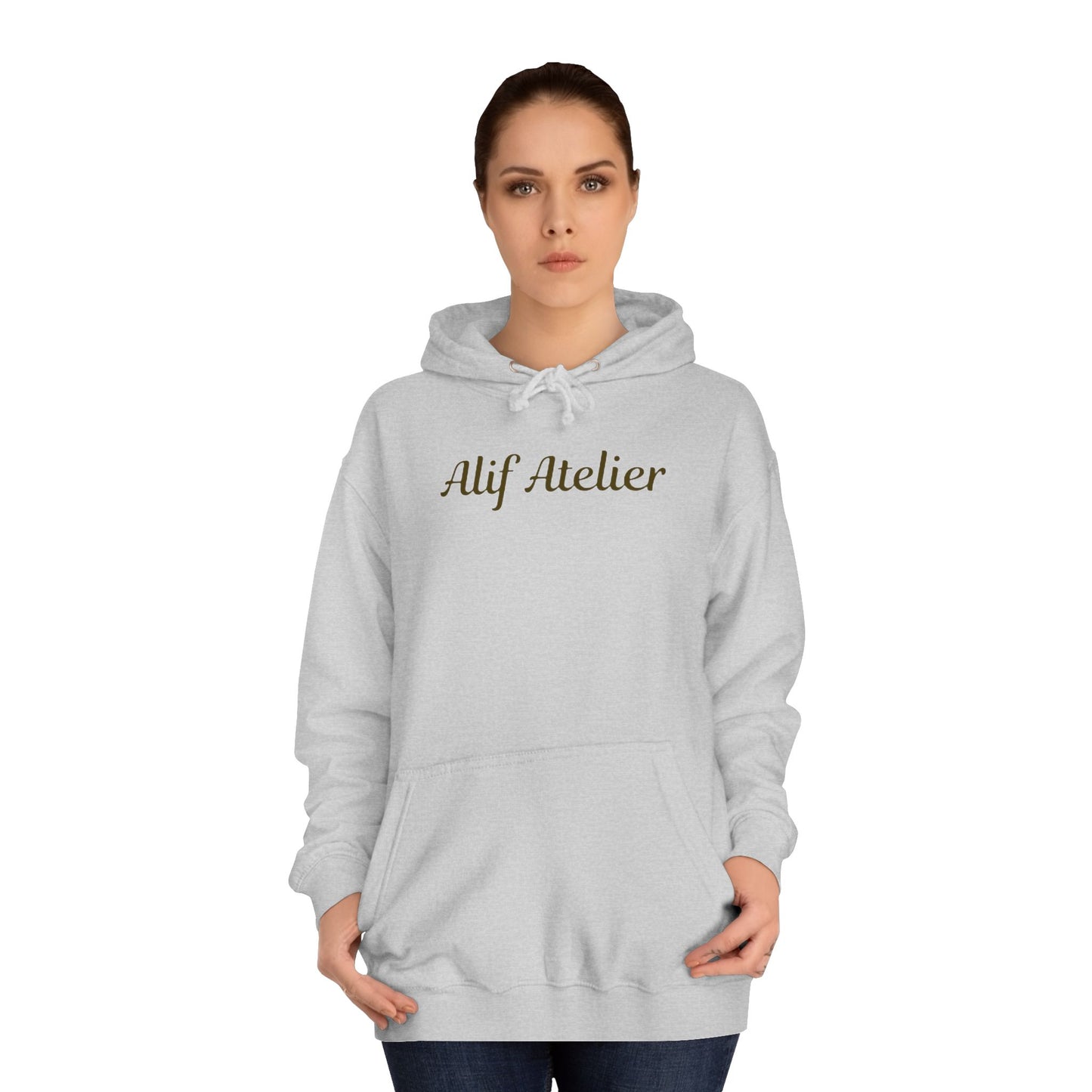 Alif Atelier - Unisex College Hoodie -  Men - Women -Soft Comfortable Simple Classic Hoodie -