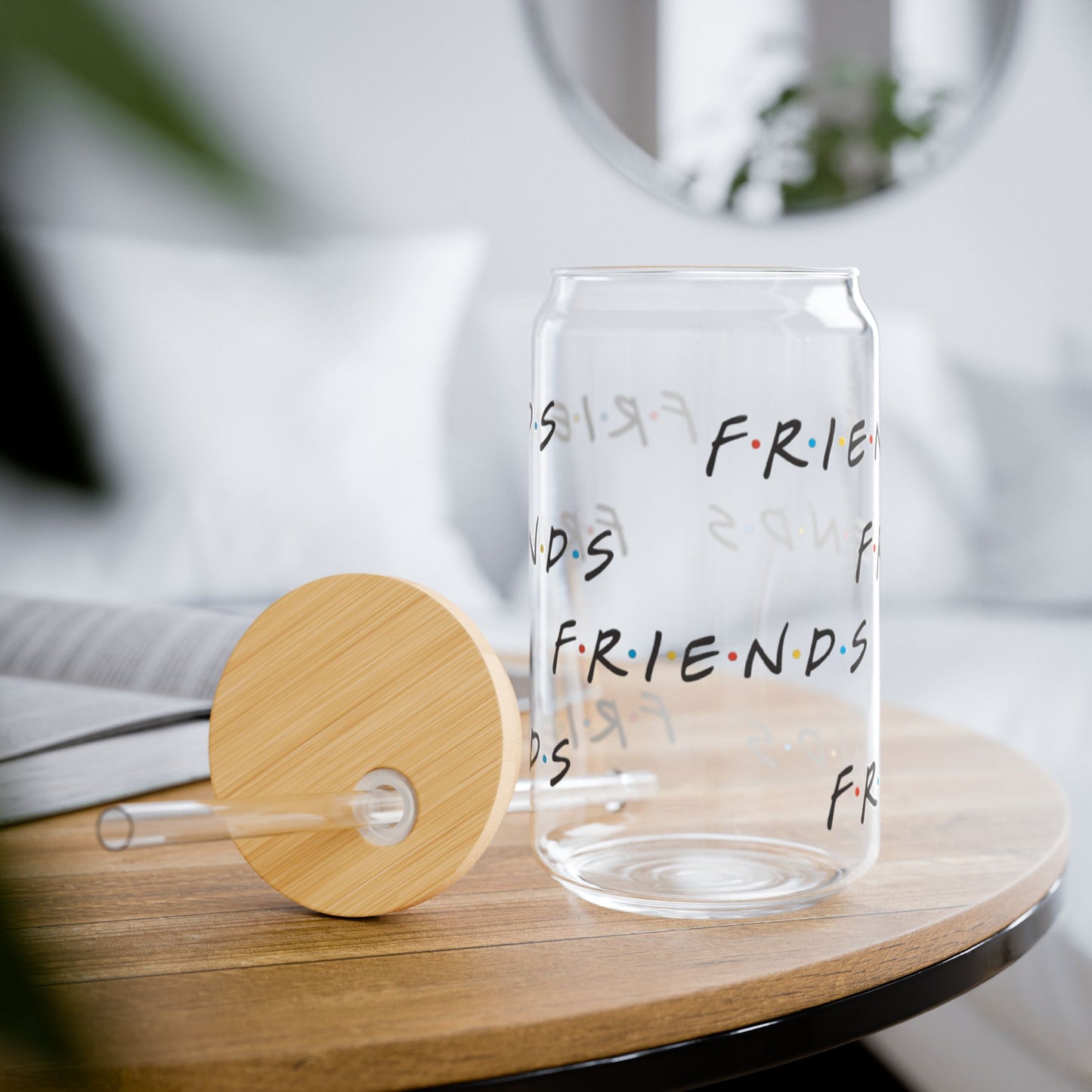 Alif Atelier Friends Sipper Glass, 16 Oz - Elegant -Durable - Eco-Friendly - Reusable - Friends Tumbler Glass