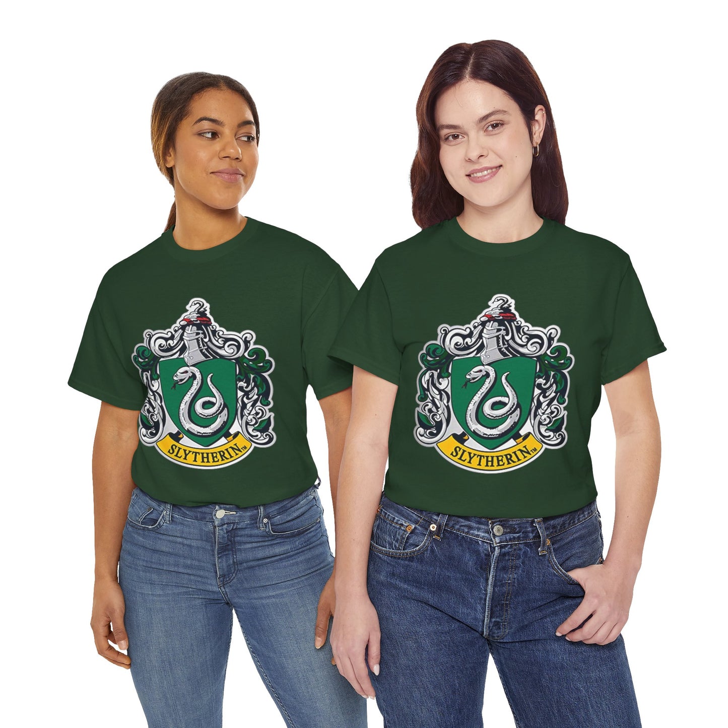 Alif Atelier X Harry Potter - Unisex Heavy Cotton Tee - Cute Simple Elegant Harry Potter Slytherin T-Shirt for Men Women - Gift - Holidays - Movies