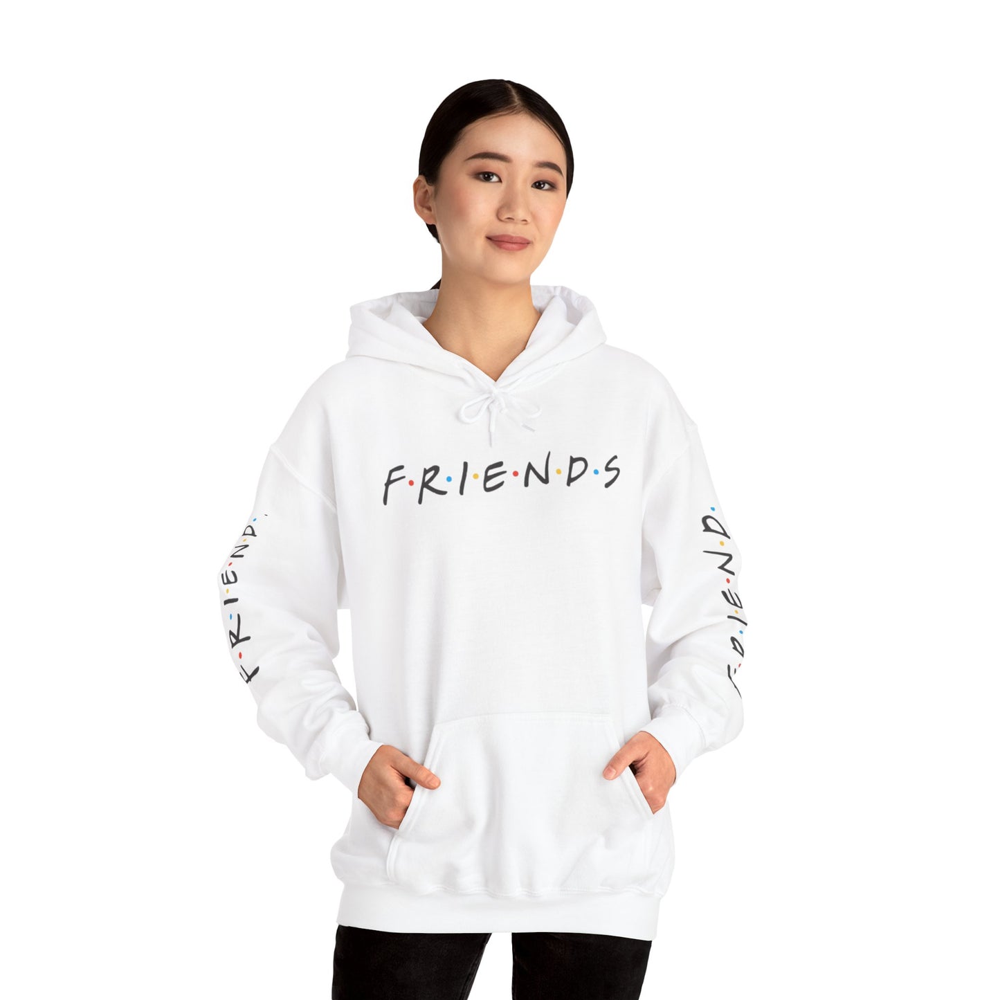 Alif Atelier - Unisex Heavy Blend  Hooded Sweatshirt - Casual Friends Hoodie Sweatshirt For Men Women - Simple Elegant Wear - Chic Design - Smart Wear Hooded Sweatshirt