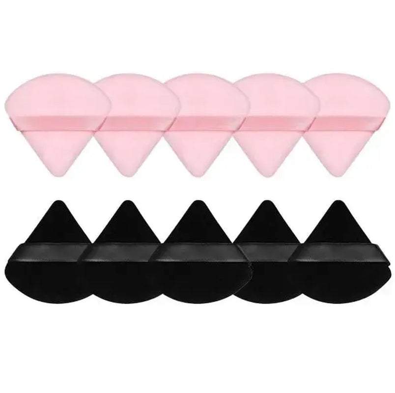 10/12 Pcs Triangle Powder Puff Wet Dry Use for Loose Powder Liquid Cosmetic Soft Plush Powder Puff Makeup Foundation