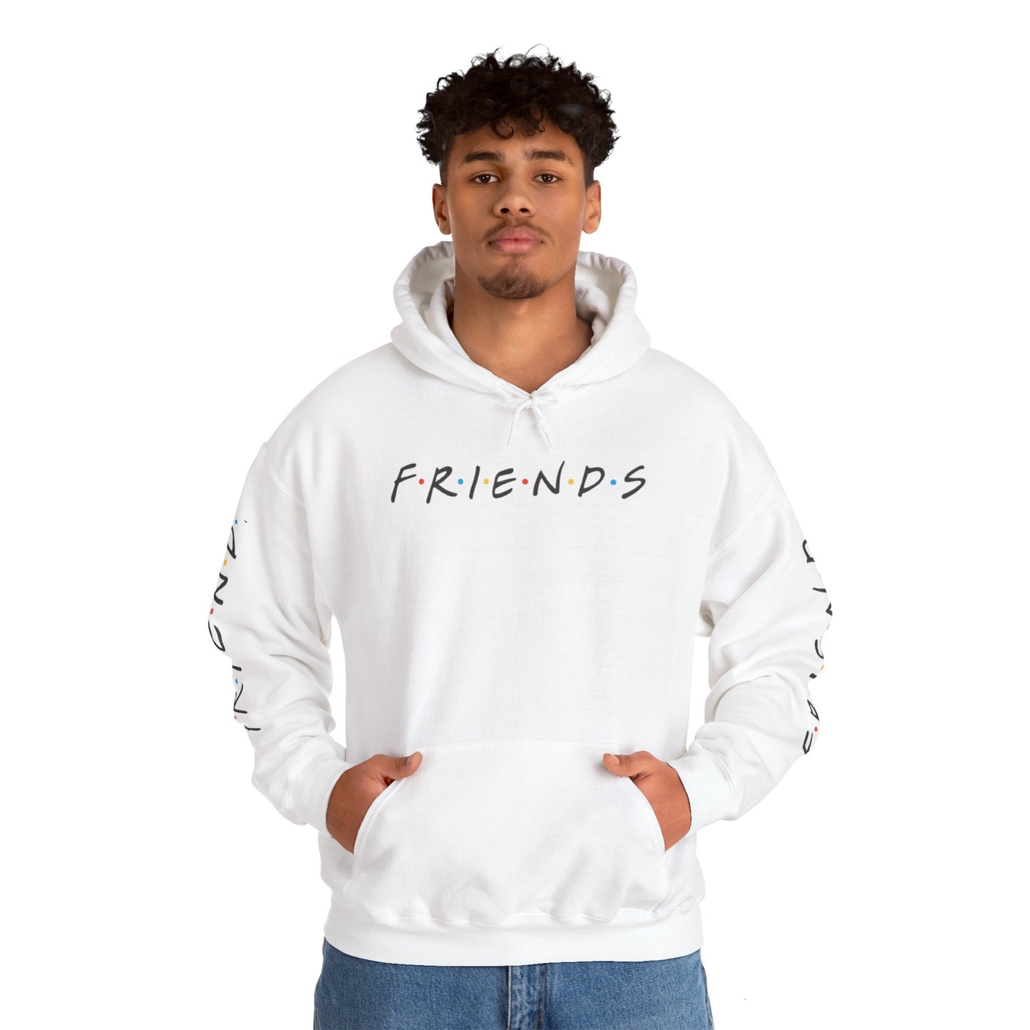 Alif Atelier - Unisex Heavy Blend  Hooded Sweatshirt - Casual Friends Hoodie Sweatshirt For Men Women - Simple Elegant Wear - Chic Design - Smart Wear Hooded Sweatshirt