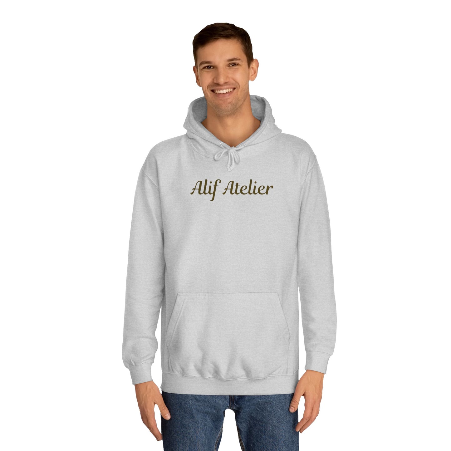 Alif Atelier - Unisex College Hoodie -  Men - Women -Soft Comfortable Simple Classic Hoodie -