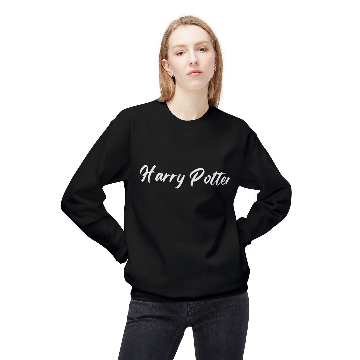 Alif Atelier X Harry Potter - Unisex Mid- Weight Soft -Stylish - Fleece Crew- Neck Sweatshirt  - Men - Women Stylish Crew-Neck Harry Potter