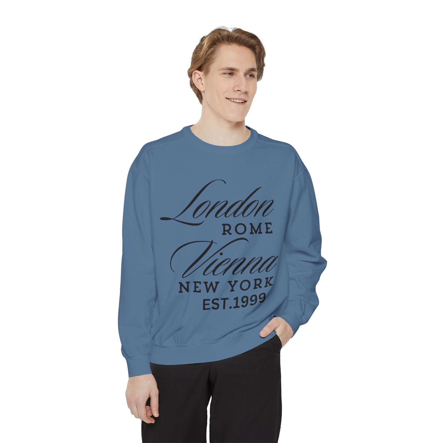 Alif Atelier - Unisex Garment-Dyed Sweatshirt - Soft Cozy Garment Unique - Men - Women