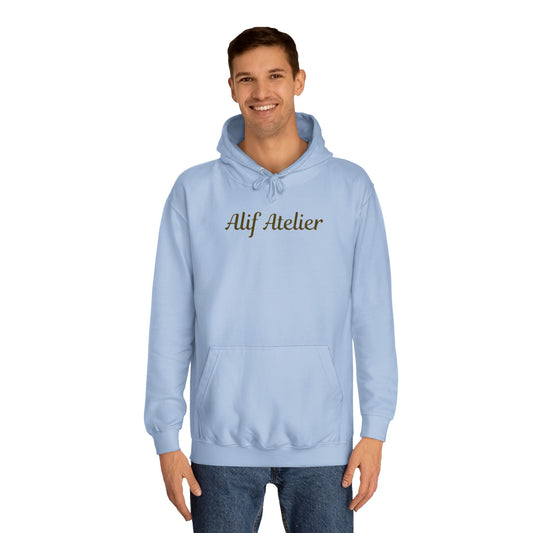 Alif Atelier - Unisex College Hoodie -  Men - Women -Soft Comfortable Simple Classic Hoodie -