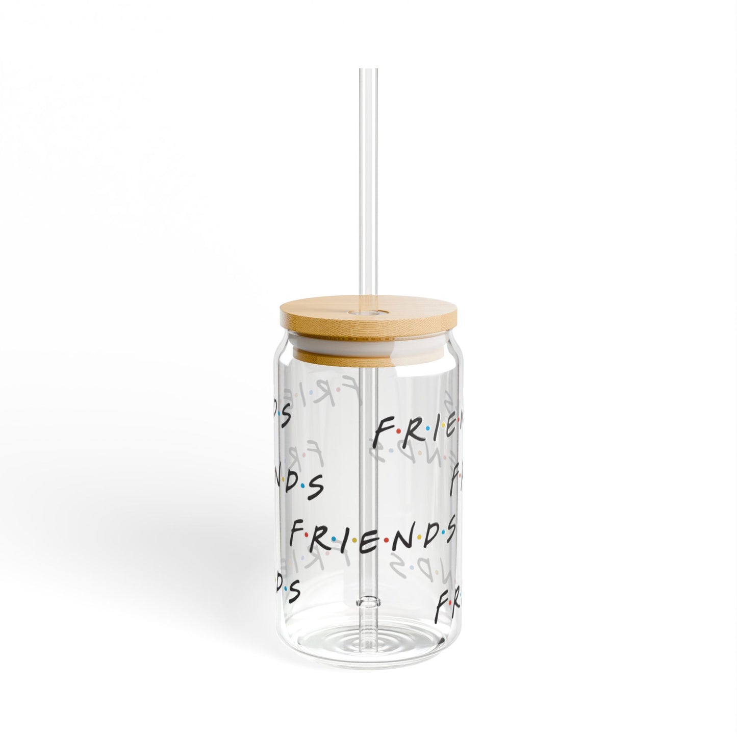 Alif Atelier Friends Sipper Glass, 16 Oz - Elegant -Durable - Eco-Friendly - Reusable - Friends Tumbler Glass