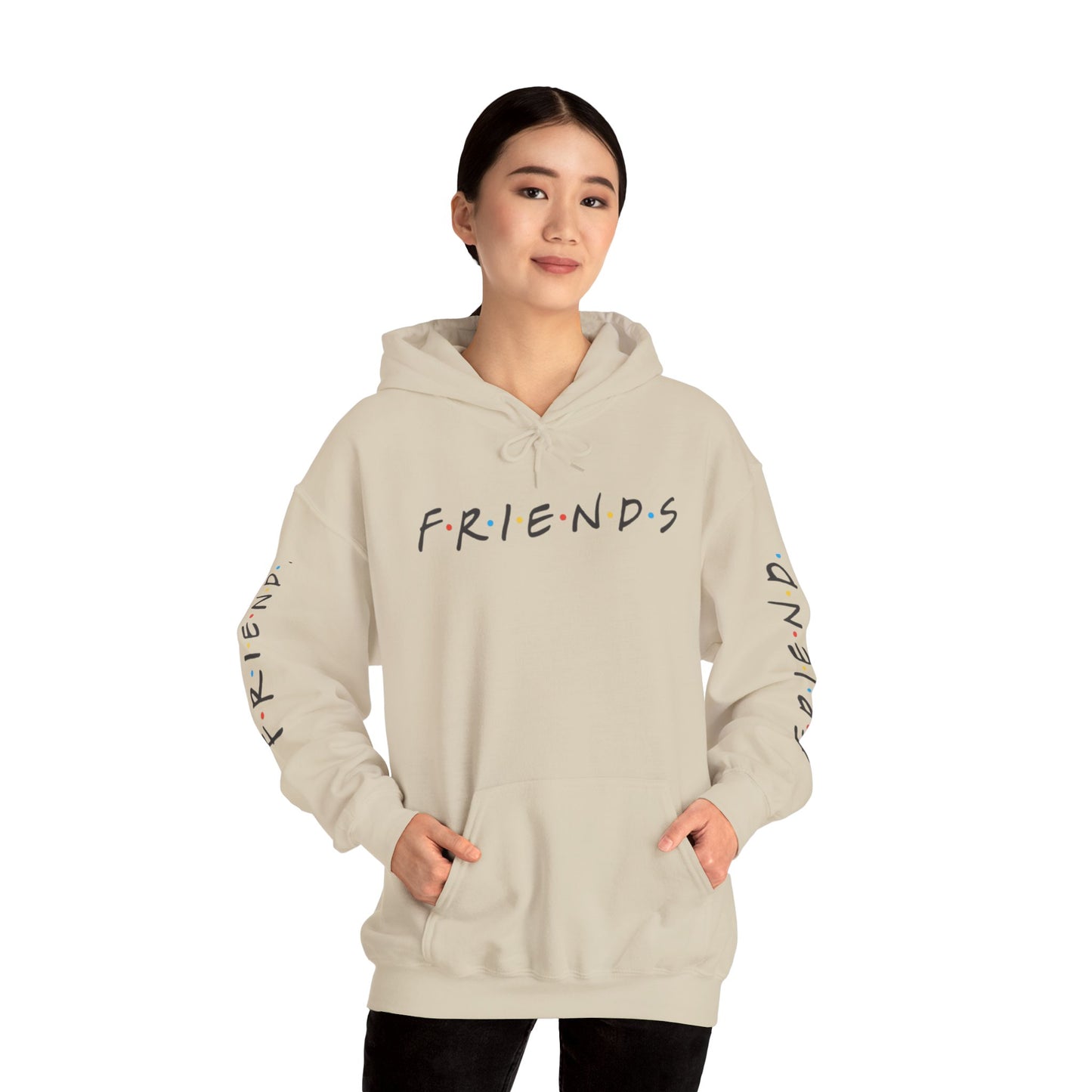 Alif Atelier - Unisex Heavy Blend  Hooded Sweatshirt - Casual Friends Hoodie Sweatshirt For Men Women - Simple Elegant Wear - Chic Design - Smart Wear Hooded Sweatshirt