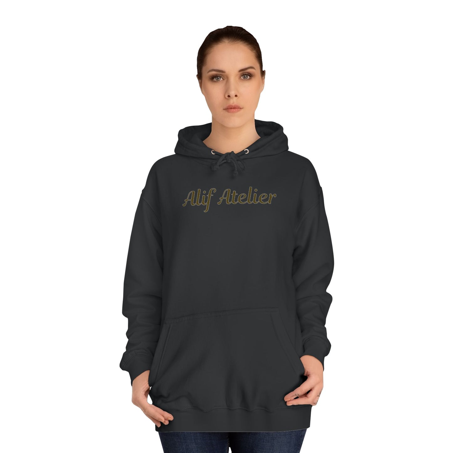 Alif Atelier - Unisex College Hoodie -  Men - Women -Soft Comfortable Simple Classic Hoodie -