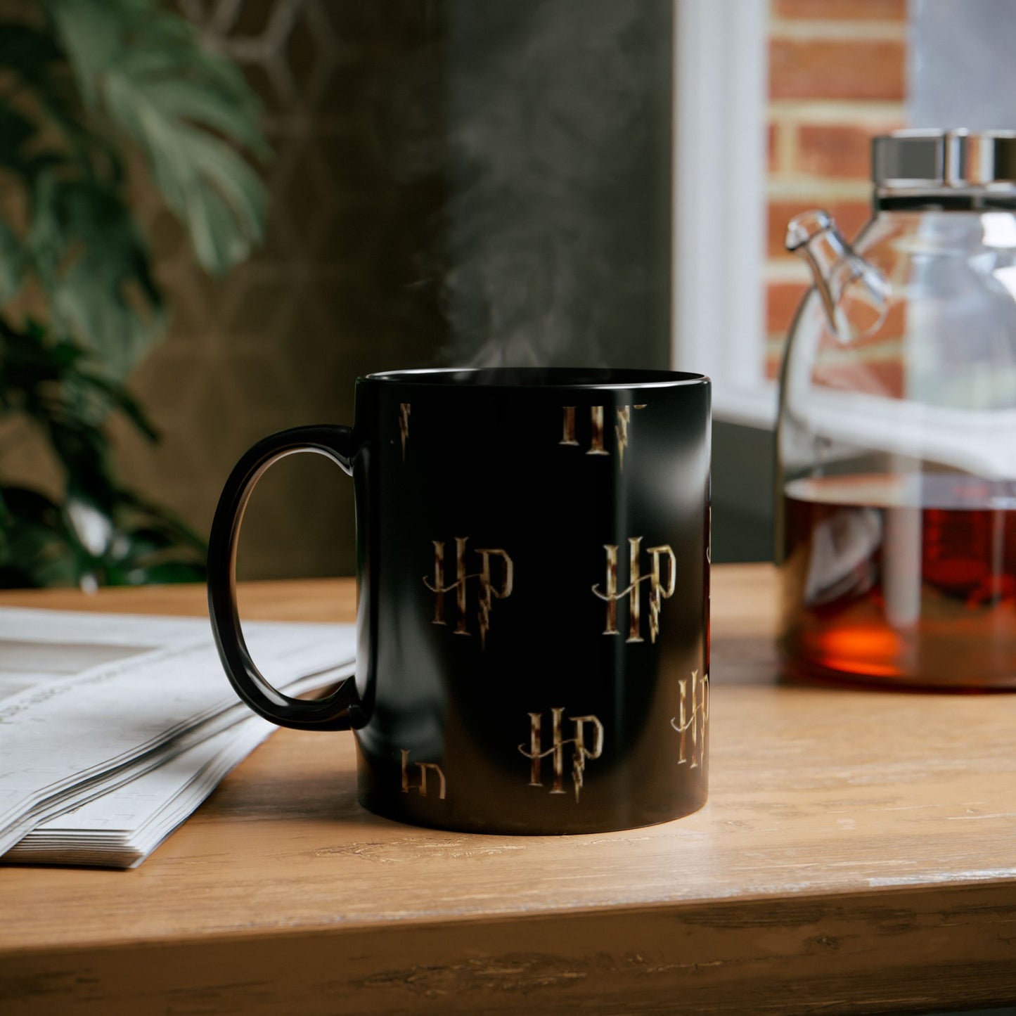 Alif Atelier X Harry Potter - Black Mug 11 Oz - Cute Simple Elegant Harry potter Mug For Tea Coffee - Holidays - Movies - Holiday Gifting