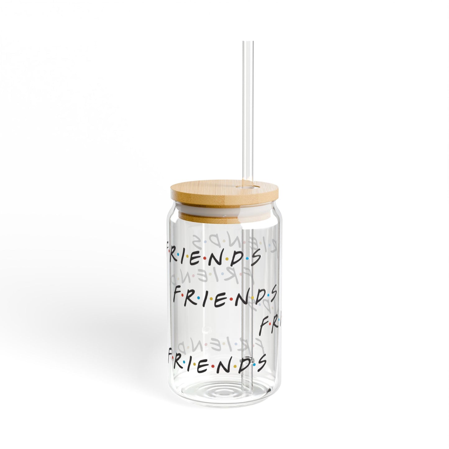 Alif Atelier Friends Sipper Glass, 16 Oz - Elegant -Durable - Eco-Friendly - Reusable - Friends Tumbler Glass