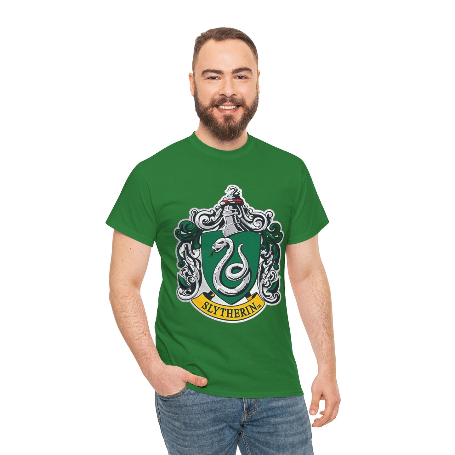 Alif Atelier X Harry Potter - Unisex Heavy Cotton Tee - Cute Simple Elegant Harry Potter Slytherin T-Shirt for Men Women - Gift - Holidays - Movies