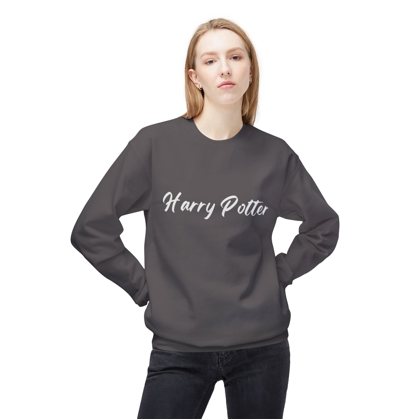 Alif Atelier X Harry Potter - Unisex Mid- Weight Soft -Stylish - Fleece Crew- Neck Sweatshirt  - Men - Women Stylish Crew-Neck Harry Potter