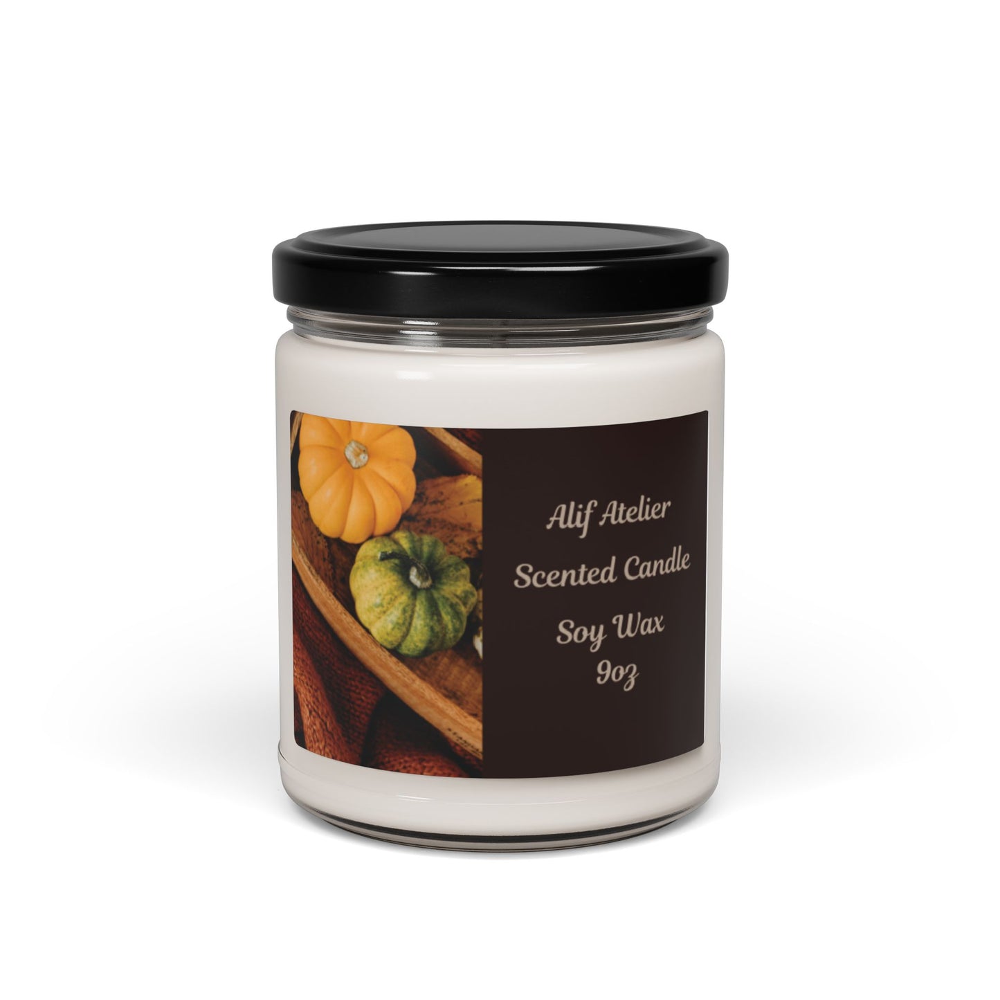 Alif Atelier Scented Soy Candle, 9oz - Daily Home Essential - Multiple Flavours - Vanilla - Cinnamon - Christmas - Home Decor