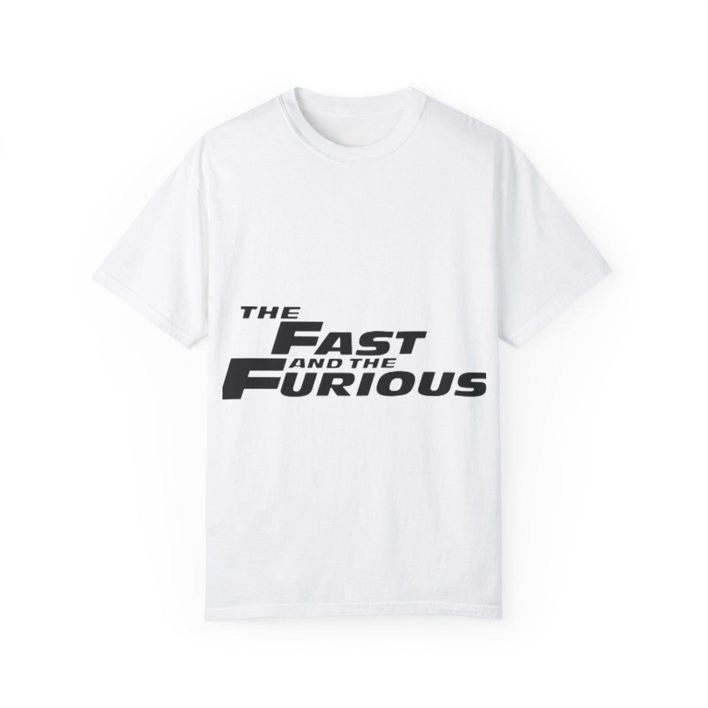 Alif Atelier - Unisex Garment-Dyed T-shirt - Fast And Furious Printed Unisex Tee - Casual Simple Wear For Men Women