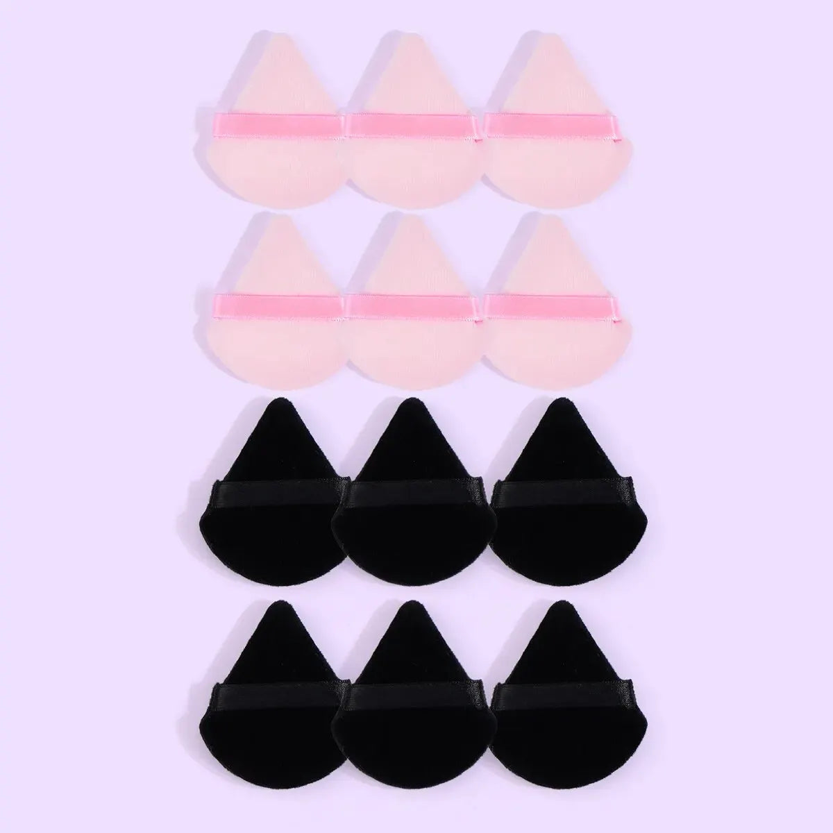 10/12 Pcs Triangle Powder Puff Wet Dry Use for Loose Powder Liquid Cosmetic Soft Plush Powder Puff Makeup Foundation