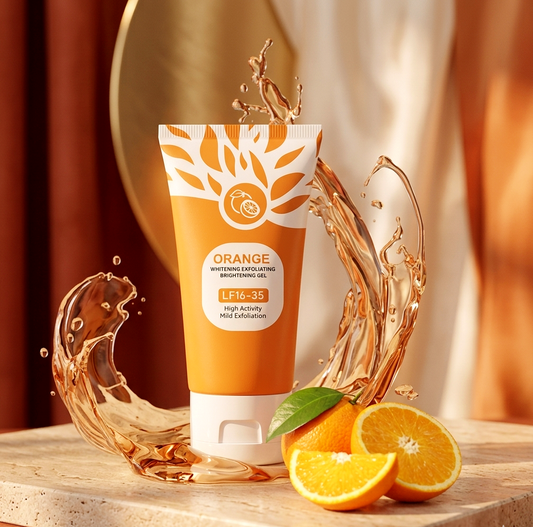 Orange Brightening Exfoliating Gel - Facial Peeling & Whitening Face Scrub with Orange Extract 100g