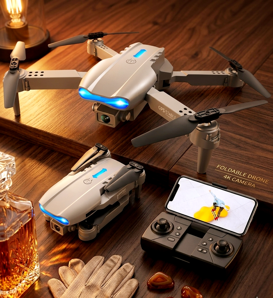 E99 Pro Foldable HD Camera Drone – 30-Min Flight Time, 360° Flips & Beginner-Friendly Smart Controls Drone