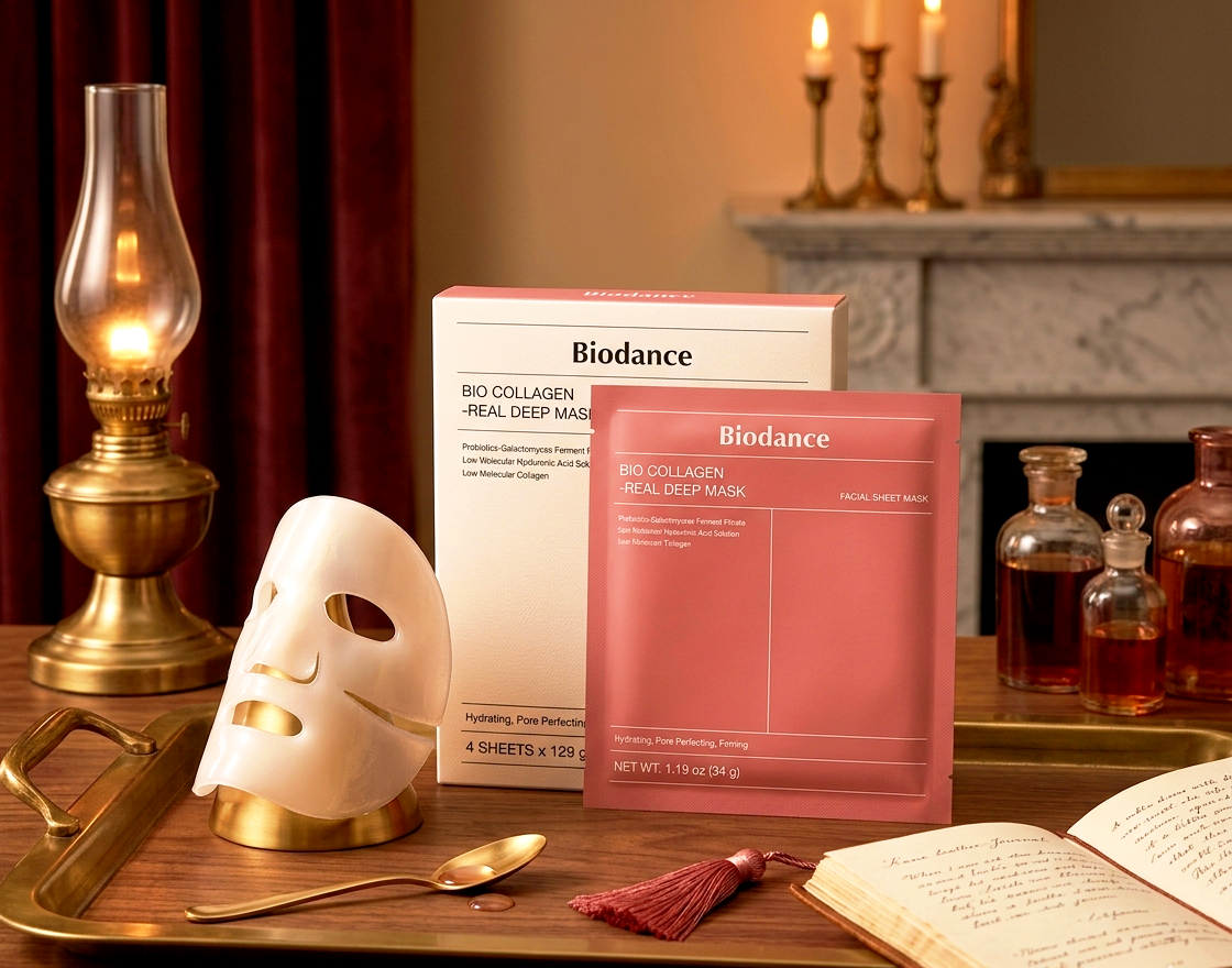 BIODANCE Bio - Collagen Real Deep Mask - Hydrating Real Deep Mask - Pore Minimizing Sheet Masks - Pack of 1 ( 4 sheet Masks )