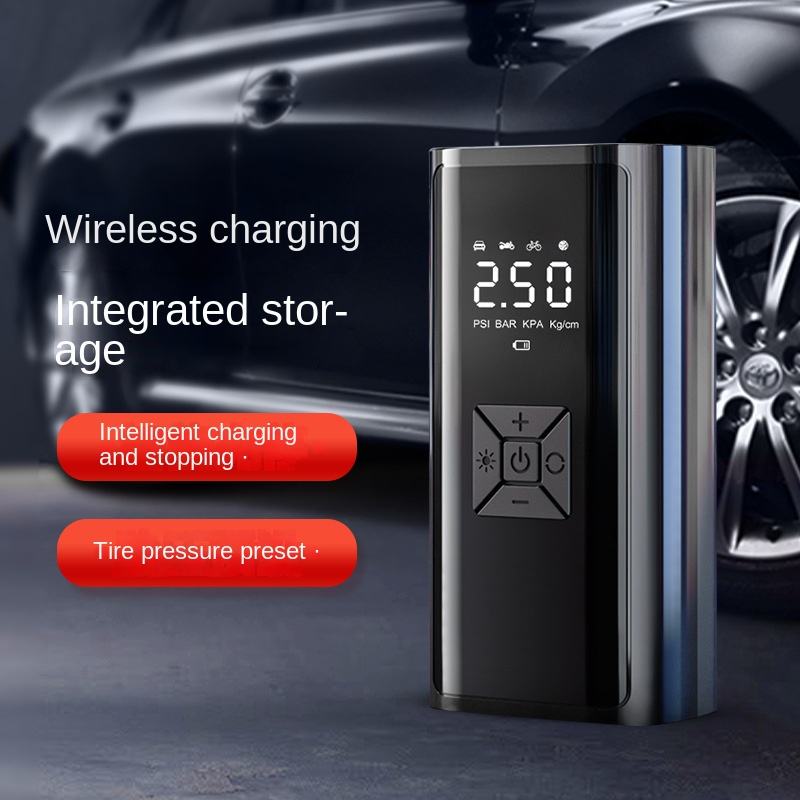 Smart Display Portable Air Compressor - Digital Tire Inflator with USB Rechargeable Battery and Auto Shut-Off