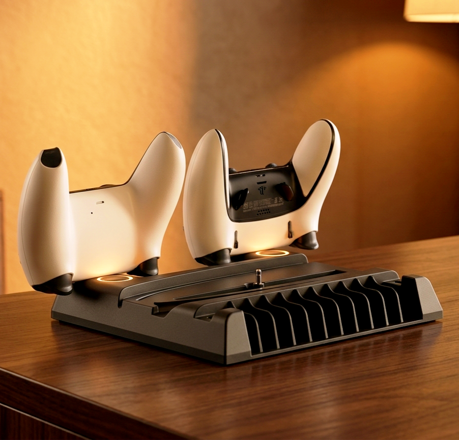 PS5 Vertical Cooling Stand & Dual Controller Charging Station with LED Indicators
