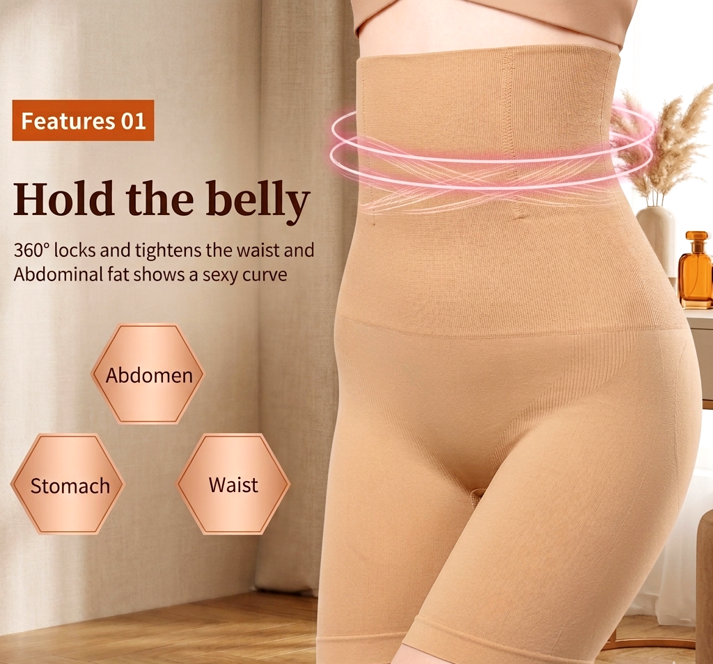 Seamless High-Waisted Slimming Body Shaper - Invisible Tummy Control & Butt Enhancer Girdle