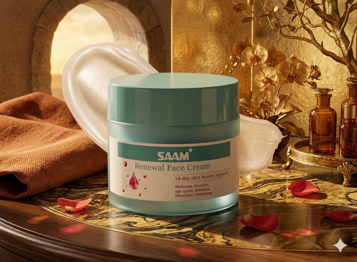 SAAM Renewal Face Cream (50g) – Advanced Melasma & Dark Spot Treatment with Alpha Arbutin & Kojic Acid