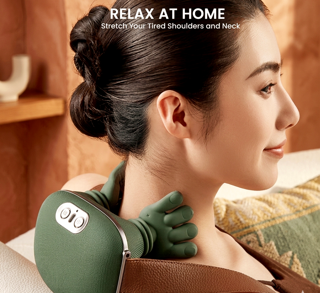 Dual-Palm Kneading Shoulder & Neck Massager – Portable 5V Deep Tissue Relaxer