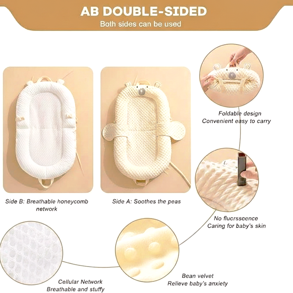 Baby Lounger Baby Sleeping Nest - Foldable Multi - Purpose Sleeping Nest