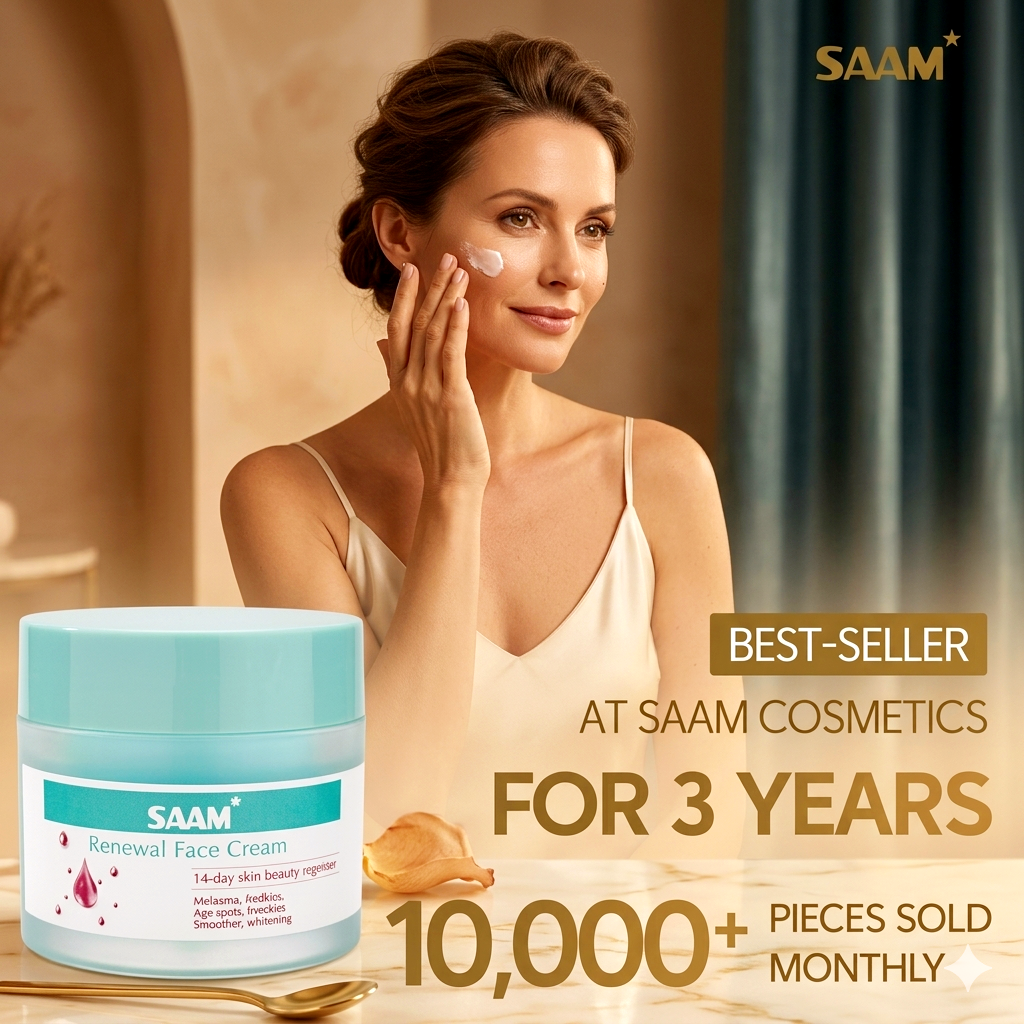 SAAM Renewal Face Cream (50g) – Advanced Melasma & Dark Spot Treatment with Alpha Arbutin & Kojic Acid