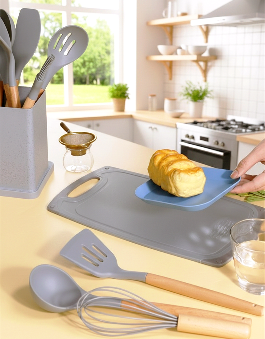 Premium Heat - Resistant Silicone Kitchen Utensils Cooking Set - 19 Pcs
