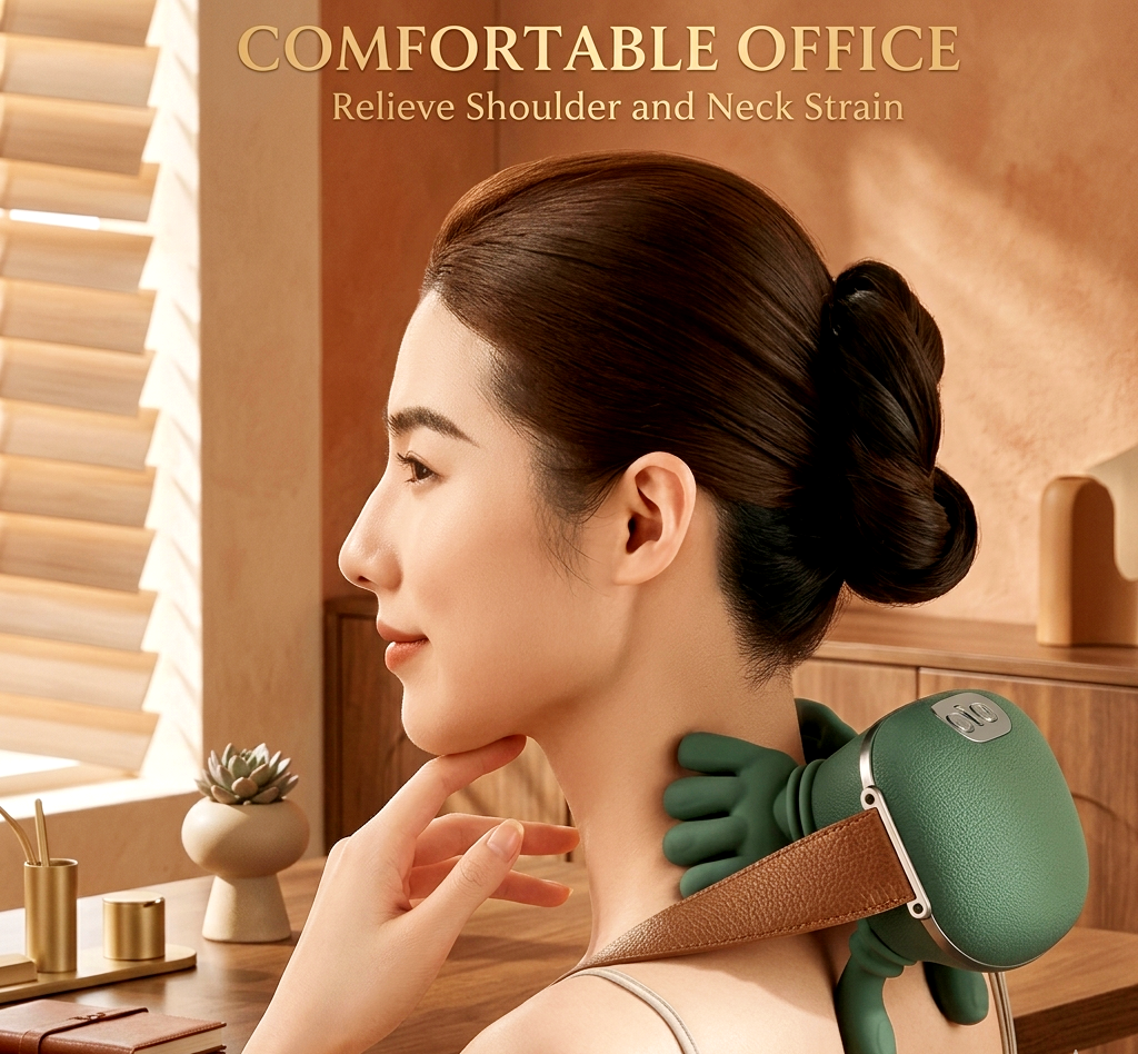 Dual-Palm Kneading Shoulder & Neck Massager – Portable 5V Deep Tissue Relaxer