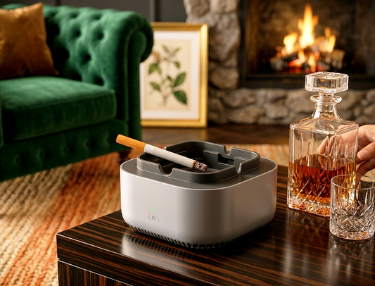 Smart Electronic Ashtray Purifier Removes The Smell of Smoke - Smokeless Ashtray