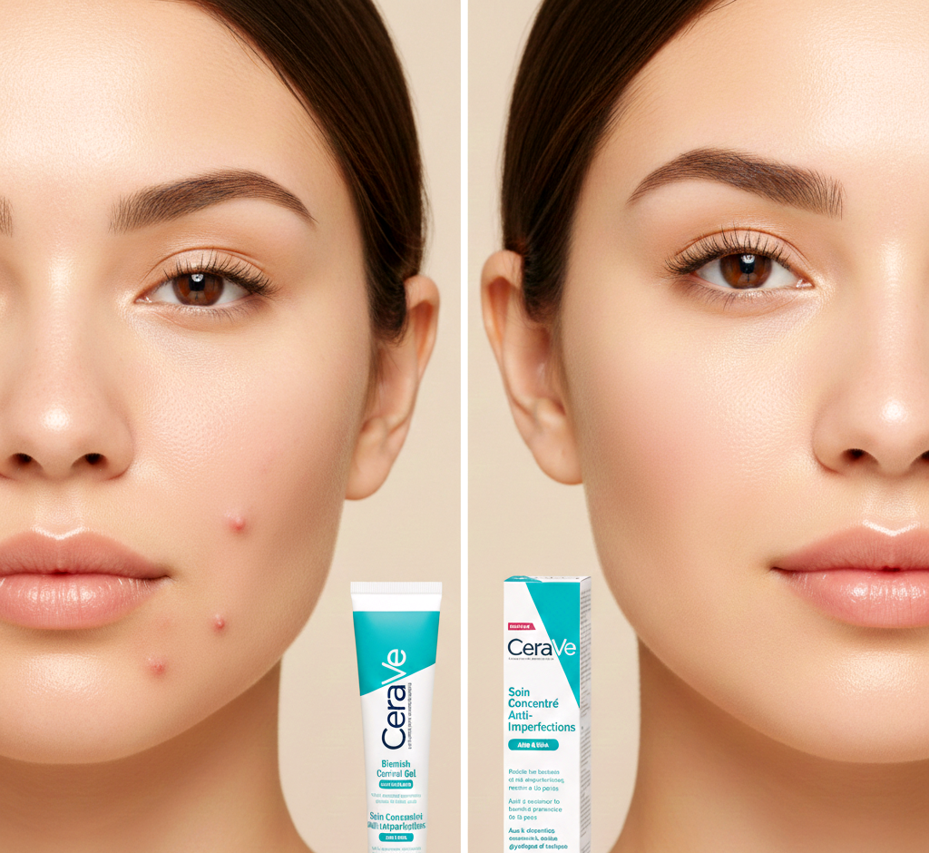 CeraVe Blemish Control Gel serum  Acne-Prone Skin 40ml with AHA & BHA Daily Moisturising Face Gel