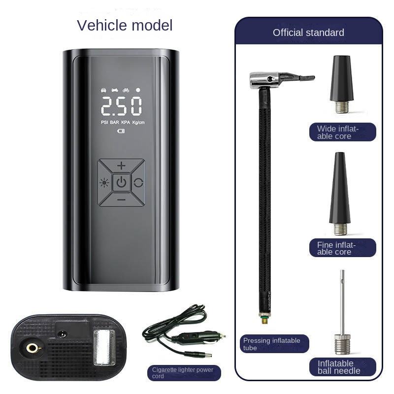 Smart Display Portable Air Compressor - Digital Tire Inflator with USB Rechargeable Battery and Auto Shut-Off