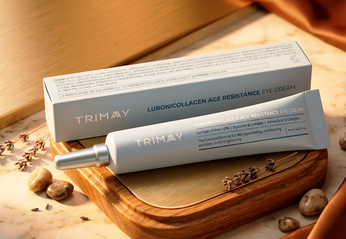 Trimay Luronicollagen Age Resistance Eye Cream (20ml) – Anti-Aging Under Eye Moisturizer with Hyaluronic Acid & Collagen for Wrinkles, Dark Circles & Puffiness