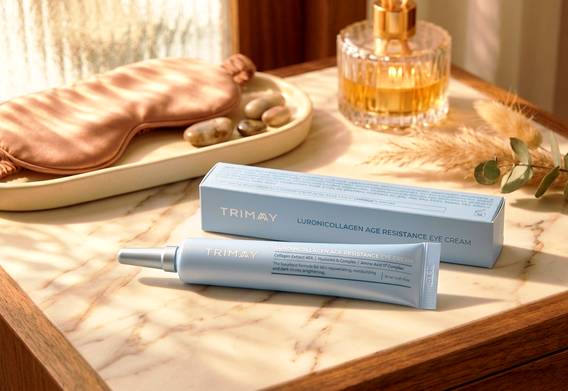 Trimay Luronicollagen Age Resistance Eye Cream (20ml) – Anti-Aging Under Eye Moisturizer with Hyaluronic Acid & Collagen for Wrinkles, Dark Circles & Puffiness