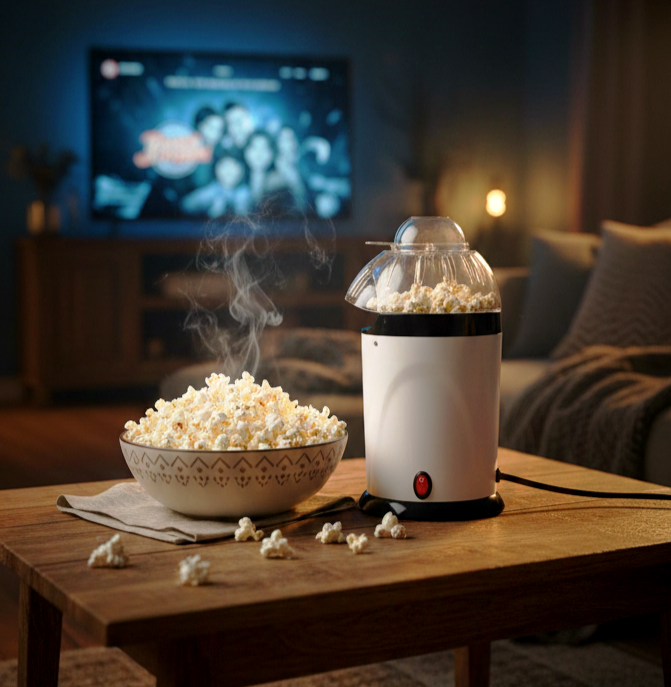 Oil Free Electric Popcorn Maker - Quick Air Popcorn Maker For Home